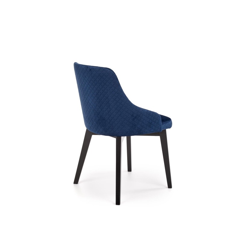 'TOLEDO 3 Black Chair / Quilted Velvet Upholstery Diamond 4 - MONOLITH 77' 'TOLEDO 3 Black Chair / Quilted Velvet Upholstery Diamond 4 - MONOLITH 77'