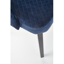 'TOLEDO 3 Black Chair / Quilted Velvet Upholstery Diamond 4 - MONOLITH 77' 'TOLEDO 3 Black Chair / Quilted Velvet Upholstery Diamond 4 - MONOLITH 77'