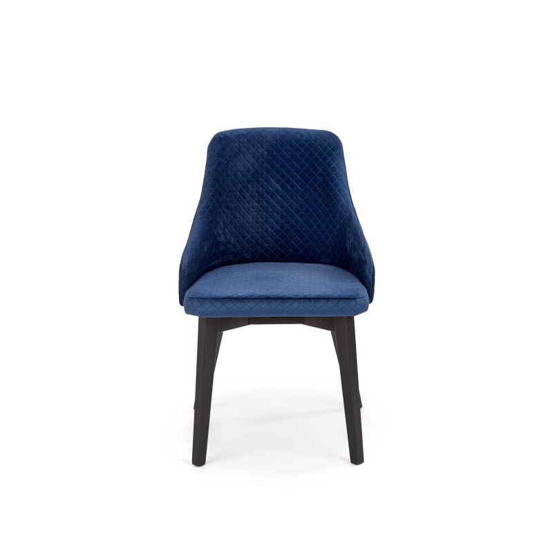 'TOLEDO 3 Black Chair / Quilted Velvet Upholstery Diamond 4 - MONOLITH 77' 'TOLEDO 3 Black Chair / Quilted Velvet Upholstery Diamond 4 - MONOLITH 77'