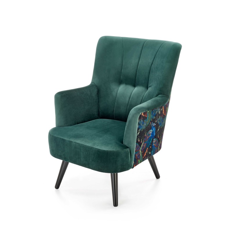'PAGONI Relaxation Armchair in Dark Green / Black' 'PAGONI Relaxation Armchair in Dark Green / Black'