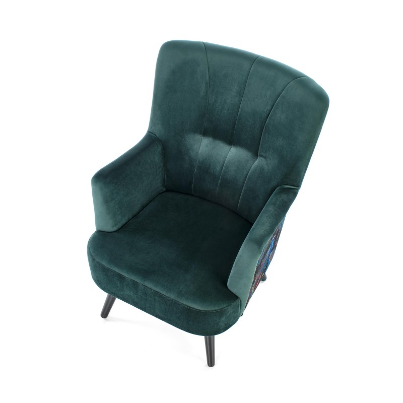 'PAGONI Relaxation Armchair in Dark Green / Black' 'PAGONI Relaxation Armchair in Dark Green / Black'
