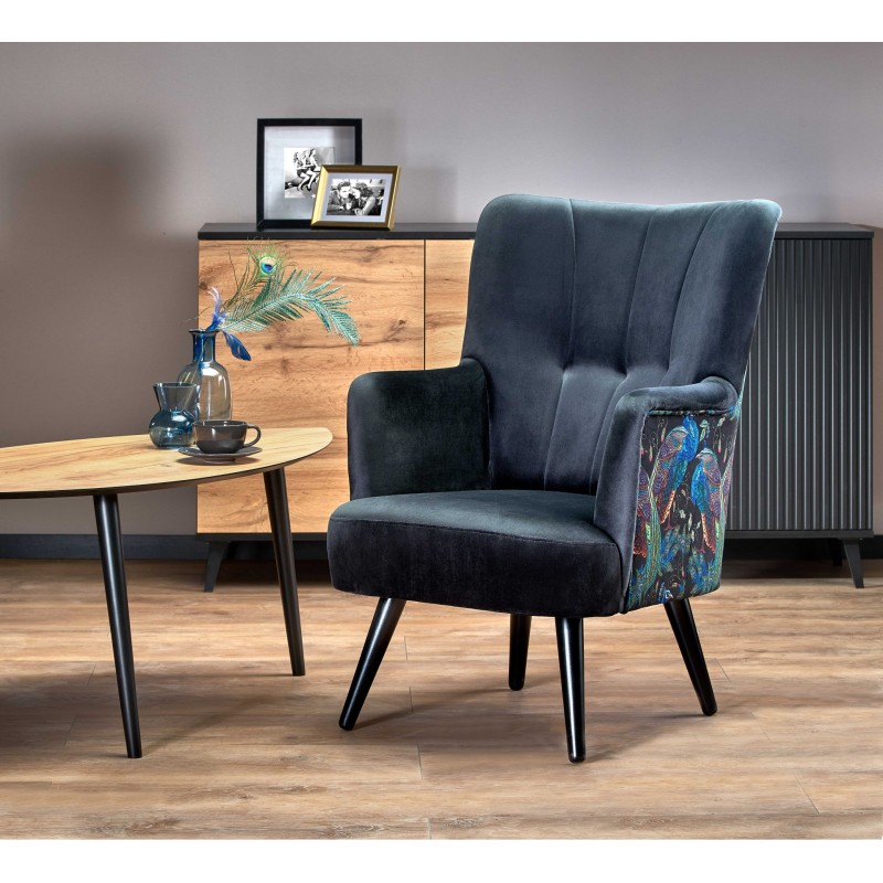'PAGONI Black Relaxation Armchair' 'PAGONI Black Relaxation Armchair'