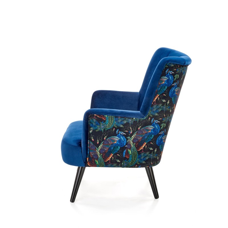 'PAGONI Navy Blue / Black Relaxation Armchair' 'PAGONI Navy Blue / Black Relaxation Armchair'
