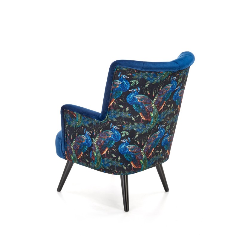 'PAGONI Navy Blue / Black Relaxation Armchair' 'PAGONI Navy Blue / Black Relaxation Armchair'