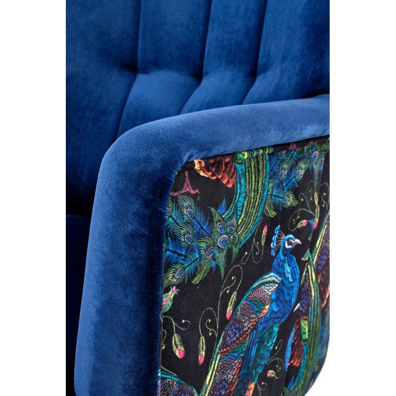 'PAGONI Navy Blue / Black Relaxation Armchair' 'PAGONI Navy Blue / Black Relaxation Armchair'