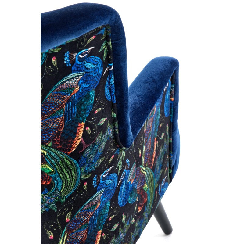 'PAGONI Navy Blue / Black Relaxation Armchair' 'PAGONI Navy Blue / Black Relaxation Armchair'