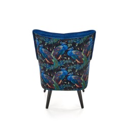 'PAGONI Navy Blue / Black Relaxation Armchair' 'PAGONI Navy Blue / Black Relaxation Armchair'