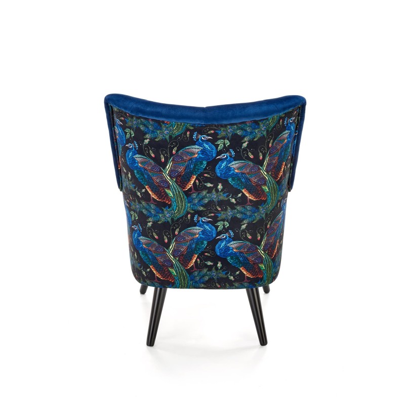 'PAGONI Navy Blue / Black Relaxation Armchair' 'PAGONI Navy Blue / Black Relaxation Armchair'