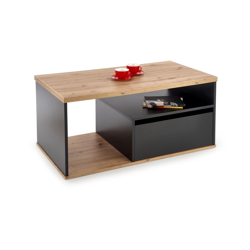 'PANTERA Coffee Table in Wotan Oak/Black Color' 'PANTERA Coffee Table in Wotan Oak/Black Color'
