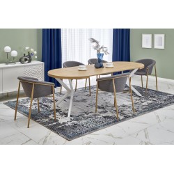 'PERONI Extendable Golden Oak Table - White'