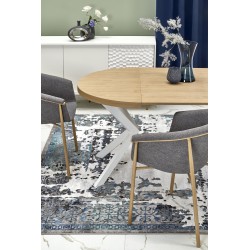 'PERONI Extendable Golden Oak Table - White' 'PERONI Extendable Golden Oak Table - White'