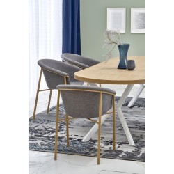 'PERONI Extendable Golden Oak Table - White' 'PERONI Extendable Golden Oak Table - White'