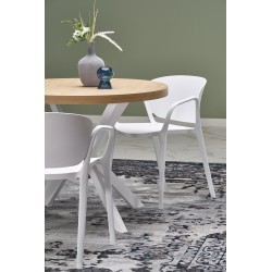 'PERONI Extendable Golden Oak Table - White' 'PERONI Extendable Golden Oak Table - White'