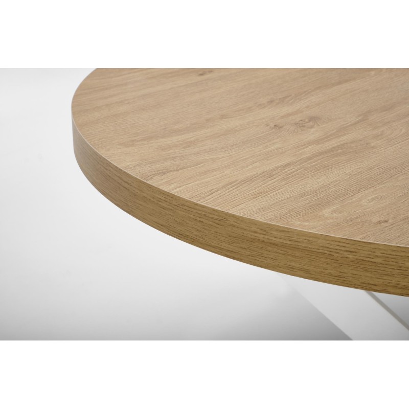 'PERONI Extendable Golden Oak Table - White' 'PERONI Extendable Golden Oak Table - White'