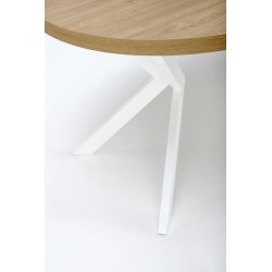 'PERONI Extendable Golden Oak Table - White' 'PERONI Extendable Golden Oak Table - White'