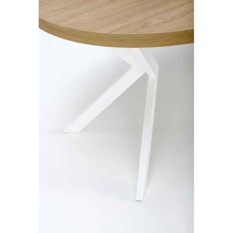 'PERONI Extendable Golden Oak Table - White' 'PERONI Extendable Golden Oak Table - White'