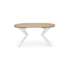 'PERONI Extendable Golden Oak Table - White' 'PERONI Extendable Golden Oak Table - White'