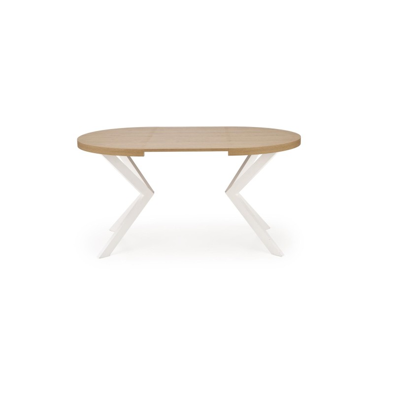'PERONI Extendable Golden Oak Table - White' 'PERONI Extendable Golden Oak Table - White'