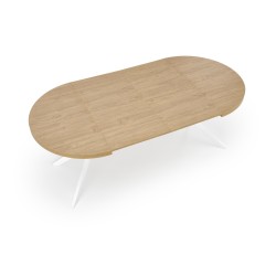 'PERONI Extendable Golden Oak Table - White' 'PERONI Extendable Golden Oak Table - White'