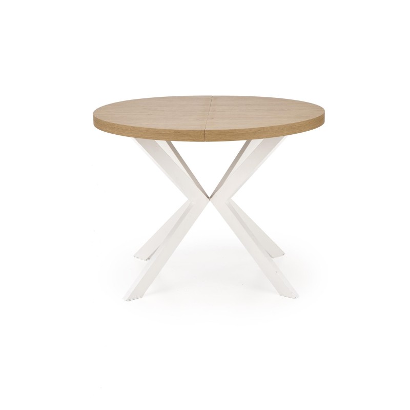 'PERONI Extendable Golden Oak Table - White' 'PERONI Extendable Golden Oak Table - White'