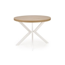 'PERONI Extendable Golden Oak Table - White' 'PERONI Extendable Golden Oak Table - White'