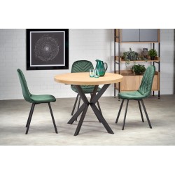 'PERONI Extendable Golden Oak Table - Black' 'PERONI Extendable Golden Oak Table - Black'