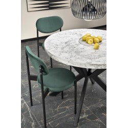 'PERONI Extendable Table - White Marble, Black' 'PERONI Extendable Table - White Marble, Black'