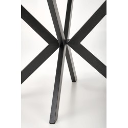 'PERONI Extendable Table - White Marble, Black' 'PERONI Extendable Table - White Marble, Black'