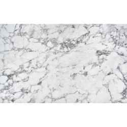 'PERONI Extendable Table - White Marble, Black' 'PERONI Extendable Table - White Marble, Black'
