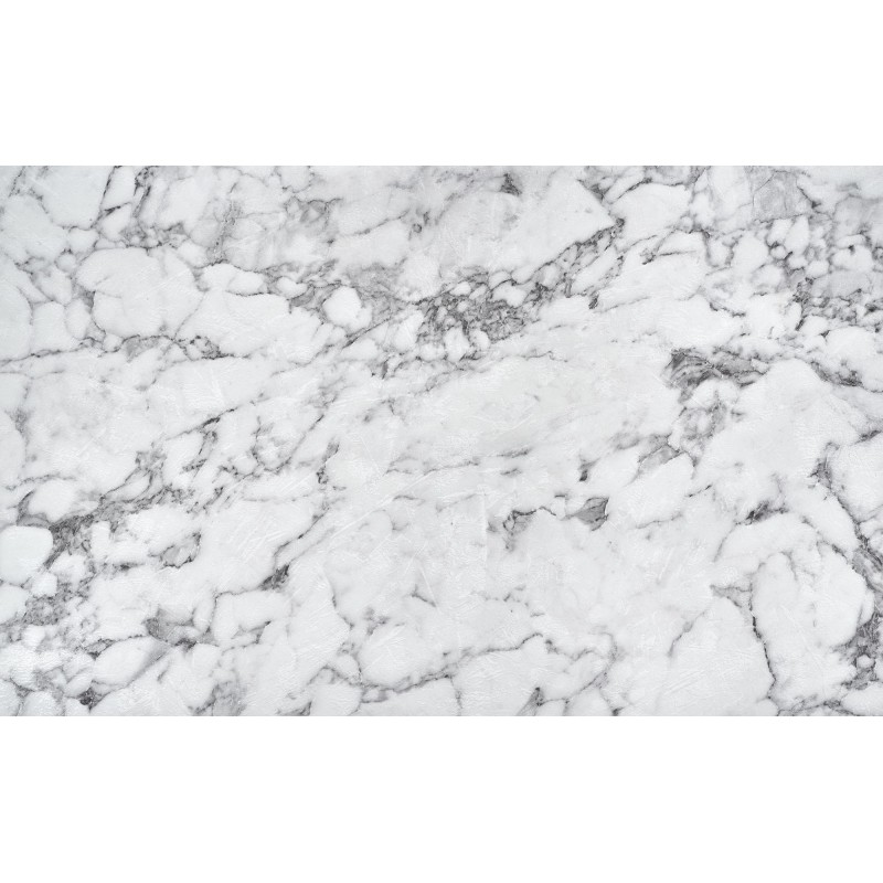 'PERONI Extendable Table - White Marble, Black' 'PERONI Extendable Table - White Marble, Black'