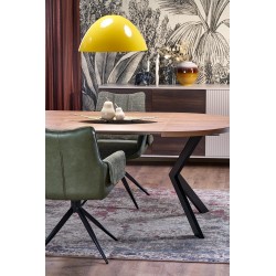 'PERONI Extendable Walnut Table - Black' 'PERONI Extendable Walnut Table - Black'