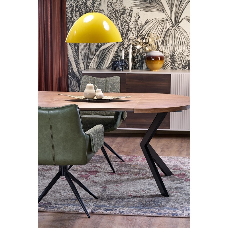 'PERONI Extendable Walnut Table - Black' 'PERONI Extendable Walnut Table - Black'