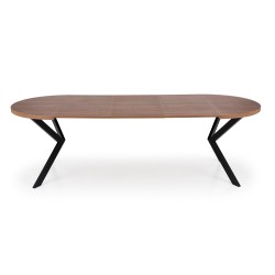'PERONI Extendable Walnut Table - Black' 'PERONI Extendable Walnut Table - Black'