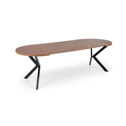 'PERONI Extendable Walnut Table - Black' 'PERONI Extendable Walnut Table - Black'