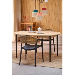 'PIVOT Extendable Table 102-142x102x75 cm, Top - Artisan Oak, Legs - Black' 'PIVOT Extendable Table 102-142x102x75 cm, Top - Artisan Oak, Legs - Black'