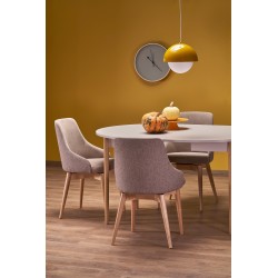 'PIVOT Extendable Table 102-142x102x75 cm, Top - Cashmere, Legs - Natural' 'PIVOT Extendable Table 102-142x102x75 cm, Top - Cashmere, Legs - Natural'