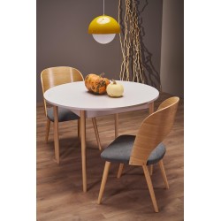 'PIVOT Extendable Table 102-142x102x75 cm, Top - Cashmere, Legs - Natural' 'PIVOT Extendable Table 102-142x102x75 cm, Top - Cashmere, Legs - Natural'