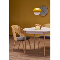 'PIVOT Extendable Table 102-142x102x75 cm, Top - Cashmere, Legs - Natural' 'PIVOT Extendable Table 102-142x102x75 cm, Top - Cashmere, Legs - Natural'