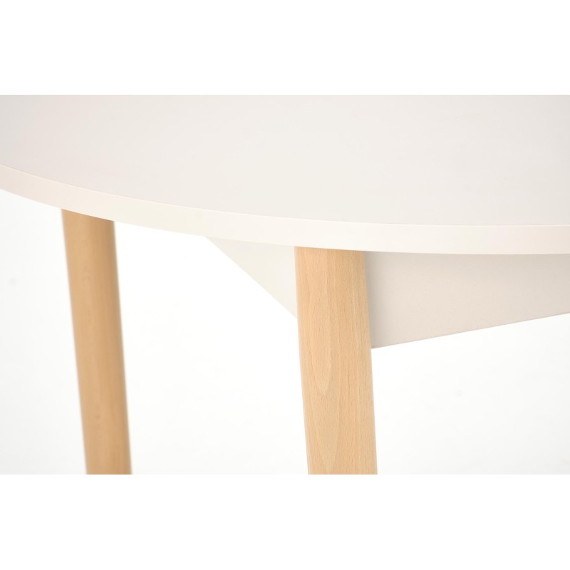 'PIVOT Extendable Table 102-142x102x75 cm, Top - Cashmere, Legs - Natural' 'PIVOT Extendable Table 102-142x102x75 cm, Top - Cashmere, Legs - Natural'