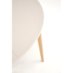 'PIVOT Extendable Table 102-142x102x75 cm, Top - Cashmere, Legs - Natural' 'PIVOT Extendable Table 102-142x102x75 cm, Top - Cashmere, Legs - Natural'