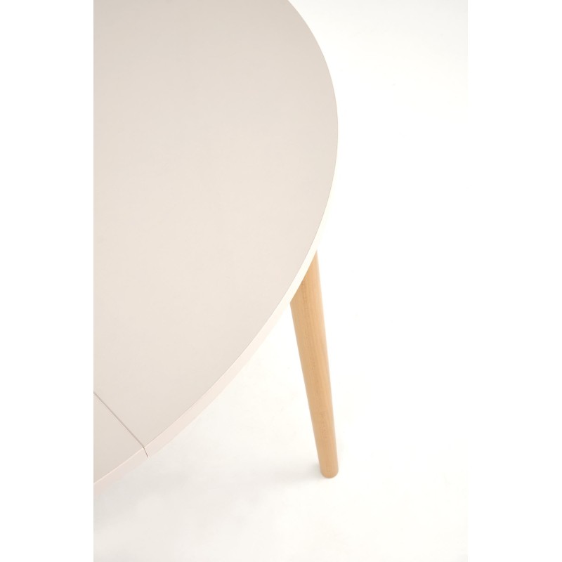 'PIVOT Extendable Table 102-142x102x75 cm, Top - Cashmere, Legs - Natural' 'PIVOT Extendable Table 102-142x102x75 cm, Top - Cashmere, Legs - Natural'
