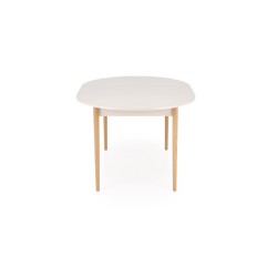 'PIVOT Extendable Table 102-142x102x75 cm, Top - Cashmere, Legs - Natural' 'PIVOT Extendable Table 102-142x102x75 cm, Top - Cashmere, Legs - Natural'