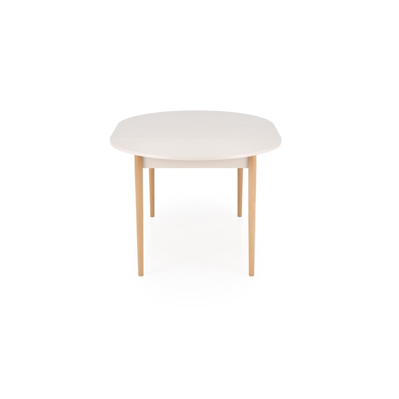 'PIVOT Extendable Table 102-142x102x75 cm, Top - Cashmere, Legs - Natural' 'PIVOT Extendable Table 102-142x102x75 cm, Top - Cashmere, Legs - Natural'