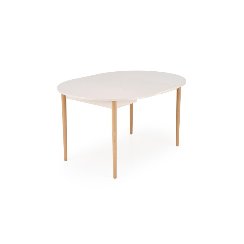 'PIVOT Extendable Table 102-142x102x75 cm, Top - Cashmere, Legs - Natural' 'PIVOT Extendable Table 102-142x102x75 cm, Top - Cashmere, Legs - Natural'