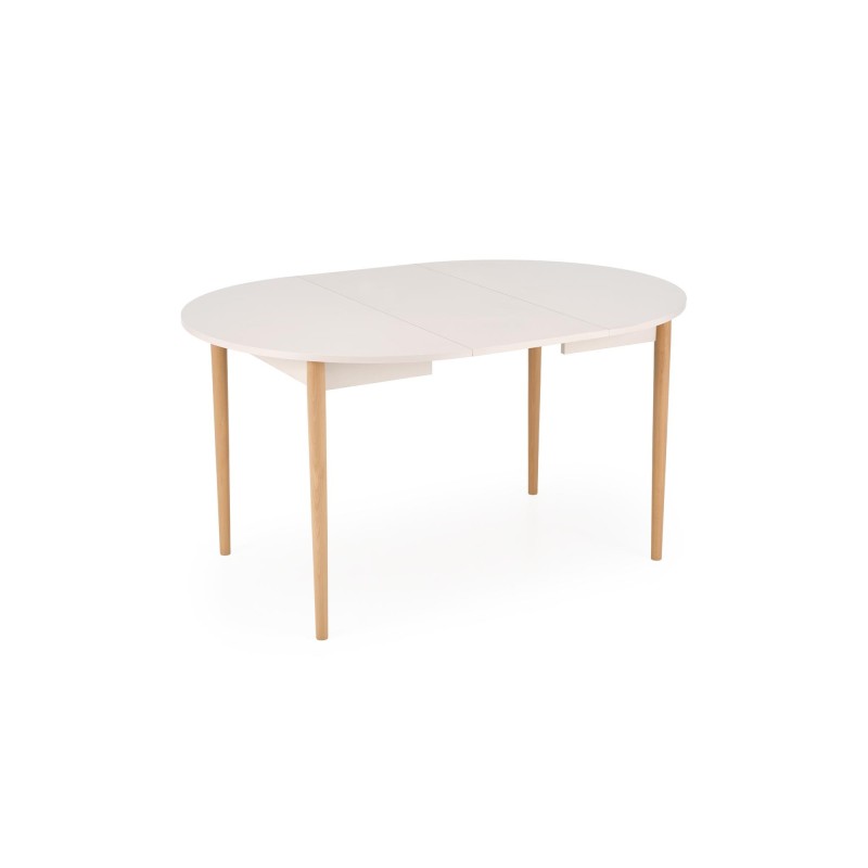 'PIVOT Extendable Table 102-142x102x75 cm, Top - Cashmere, Legs - Natural' 'PIVOT Extendable Table 102-142x102x75 cm, Top - Cashmere, Legs - Natural'
