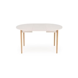 'PIVOT Extendable Table 102-142x102x75 cm, Top - Cashmere, Legs - Natural' 'PIVOT Extendable Table 102-142x102x75 cm, Top - Cashmere, Legs - Natural'