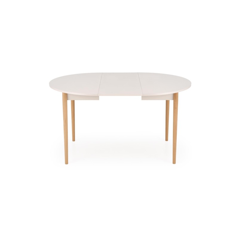 'PIVOT Extendable Table 102-142x102x75 cm, Top - Cashmere, Legs - Natural' 'PIVOT Extendable Table 102-142x102x75 cm, Top - Cashmere, Legs - Natural'