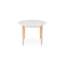 'PIVOT Extendable Table 102-142x102x75 cm, Top - Cashmere, Legs - Natural' 'PIVOT Extendable Table 102-142x102x75 cm, Top - Cashmere, Legs - Natural'