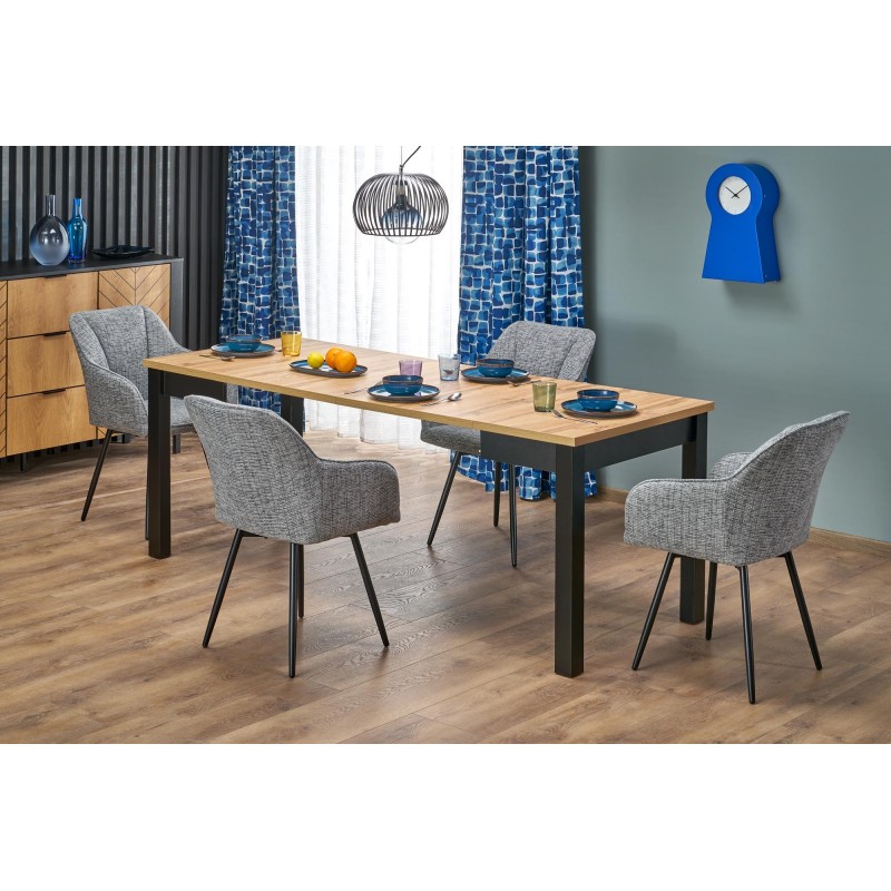 'QUBIK Extendable Table 80-200/80/76 cm Artisan Oak/Black' 'QUBIK Extendable Table 80-200/80/76 cm Artisan Oak/Black'