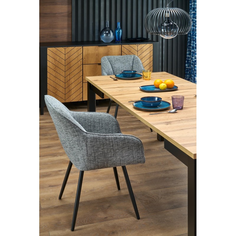'QUBIK Extendable Table 80-200/80/76 cm Artisan Oak/Black' 'QUBIK Extendable Table 80-200/80/76 cm Artisan Oak/Black'